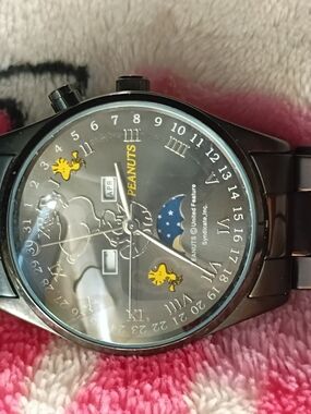 Peanuts Black Watch with Yellow Woodstock Accents
